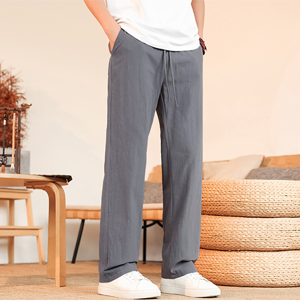 Men's Cotton Linen Pants Breat – Men'S Fashion Linen Pants recenzja i cena