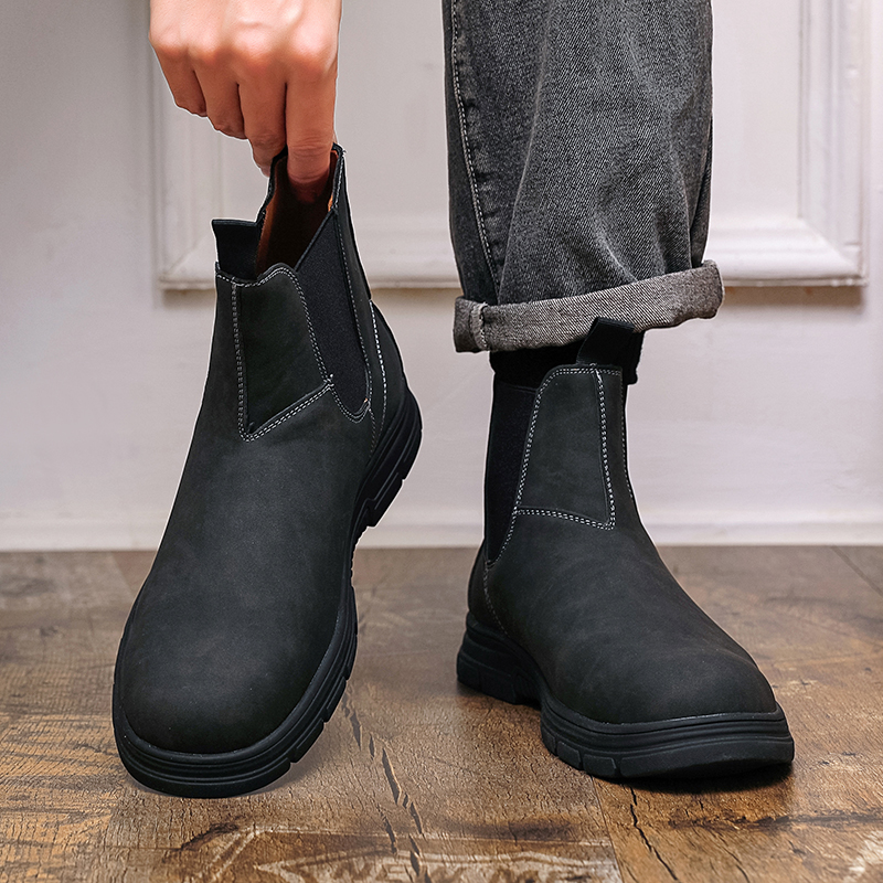 Men High Top Boots Thick Sole  – Mens Fashion Modern recenzja i cena