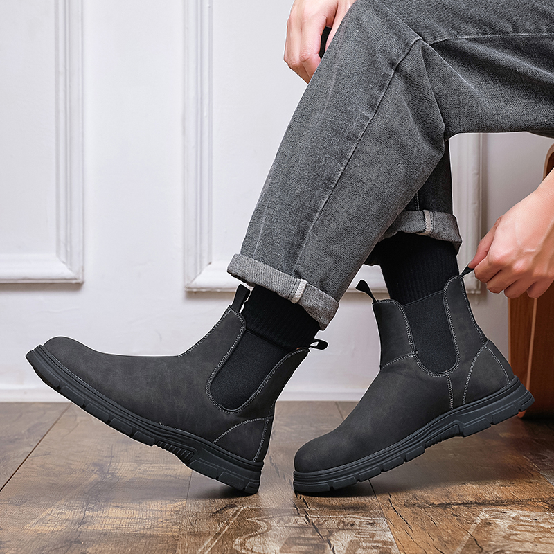 Men High Top Boots Thick Sole  – Mens Fashion Modern recenzja i cena