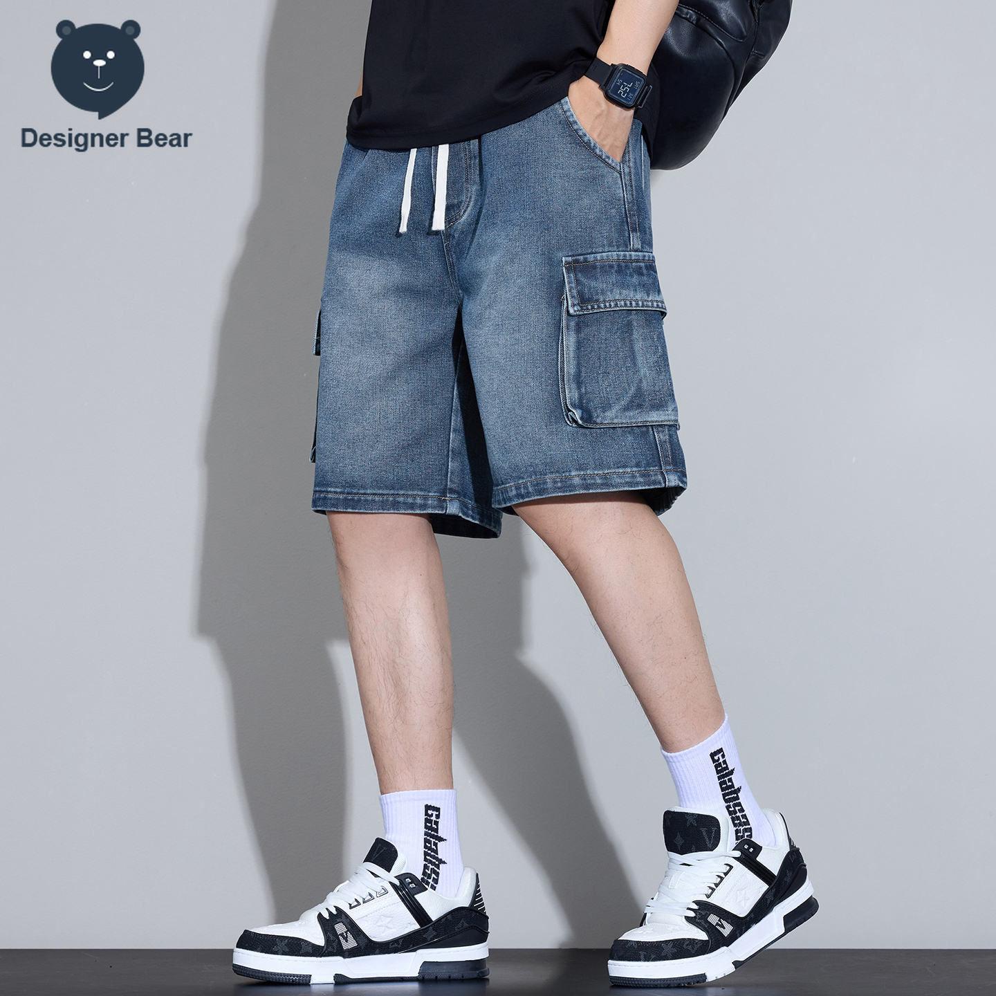 Men's Multi-Pocket Cargo Denim – Men'S Fashion Linen Pants recenzja i cena