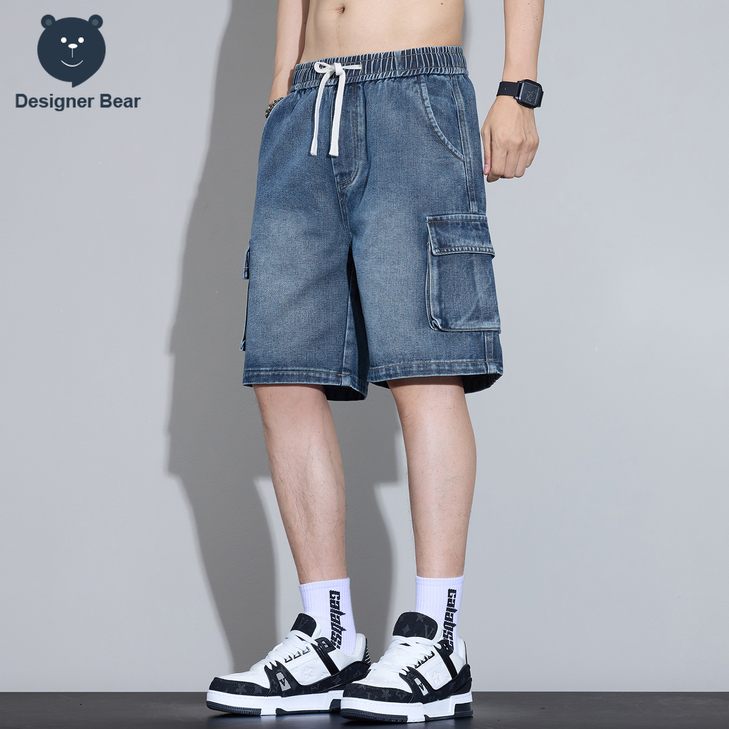 Men's Multi-Pocket Cargo Denim – Men'S Fashion Linen Pants recenzja i cena
