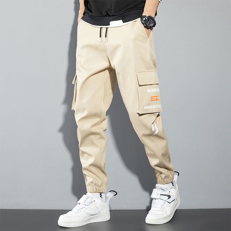 Orange Cargo Pants Men Hip Hop – Chino Pants Men recenzja i cena