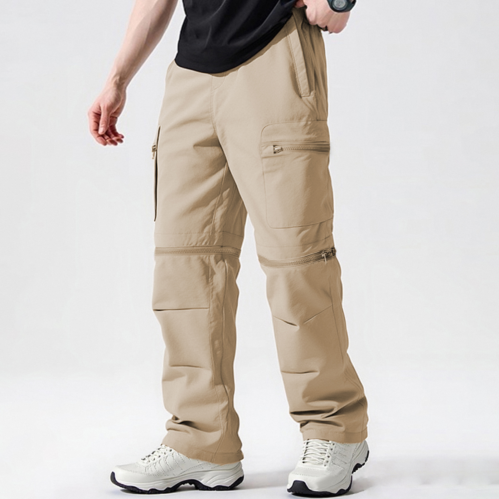 Men's Two-way Long Pants Mens  – Mens Fashion Cargo Pants recenzja i cena