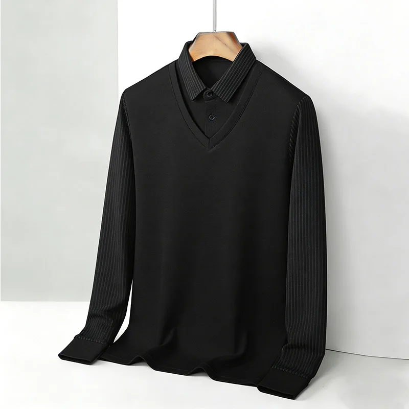 Men's Fake Two Piece Shirt Col – Men'S Fashion Undershirt recenzja i cena
