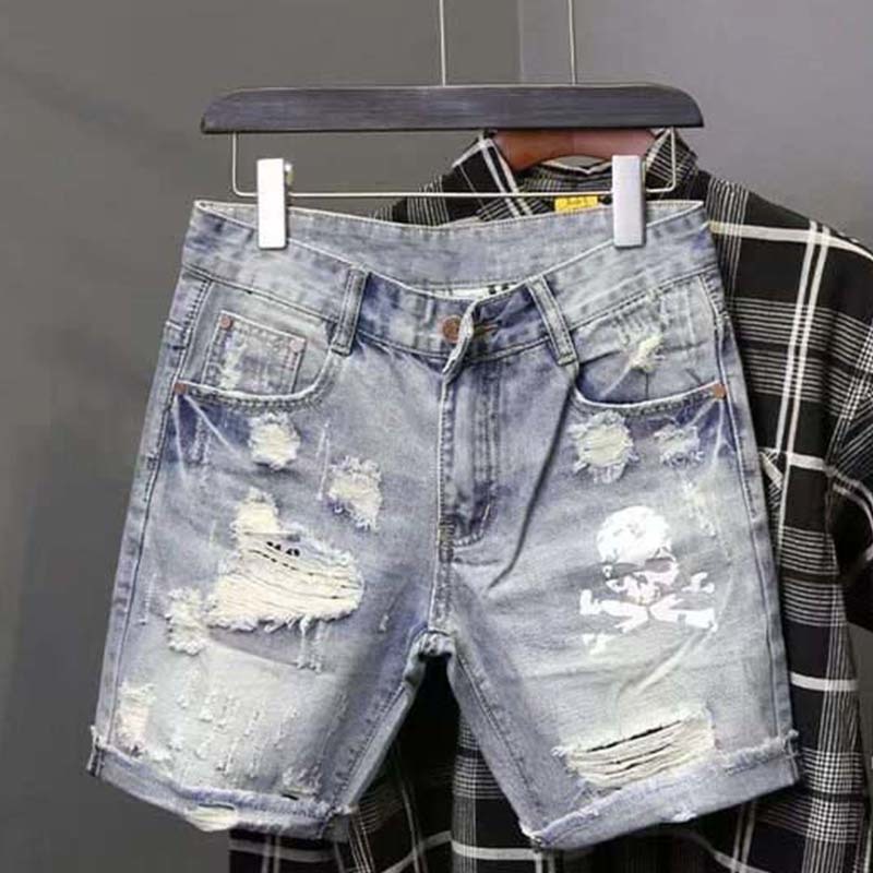 Summer Men's Worn Bead Hole Be – Men'S Fashion Linen Pants recenzja i cena