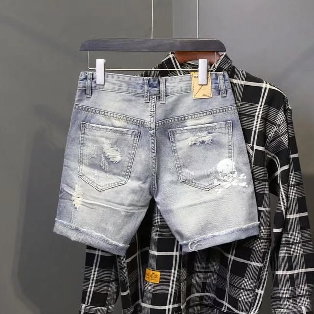 Summer Men's Worn Bead Hole Be – Men'S Fashion Linen Pants recenzja i cena