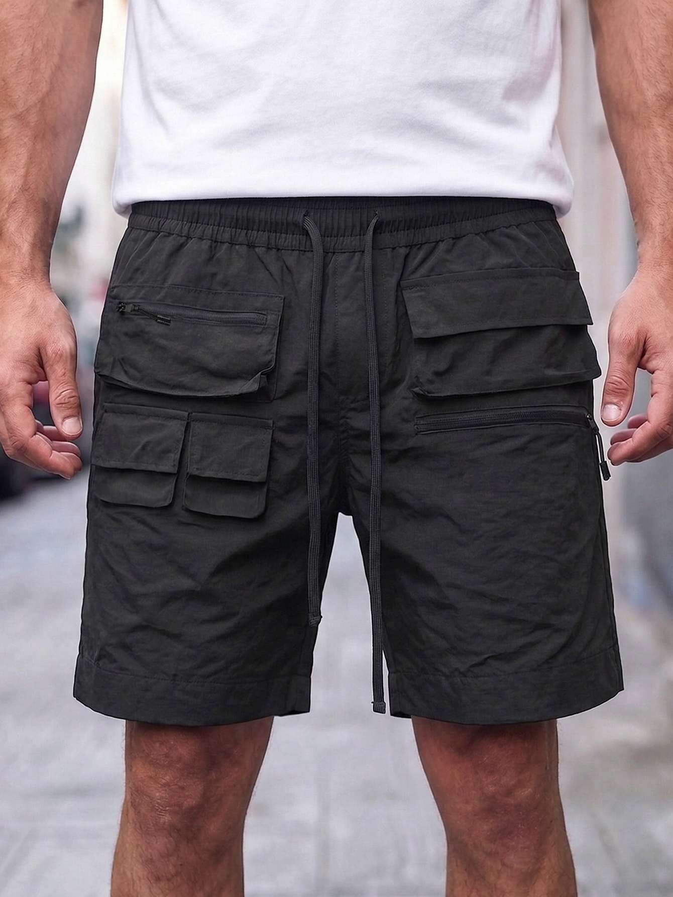 Men's Loose Drawstring Waist C – Mens Fashion Cargo Pants recenzja i cena